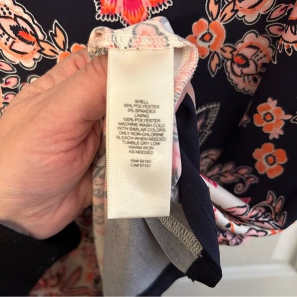 Eliza J Pink Navy Orange Paisley print Sheath dress‎ Size 6 - Picture 4 of 7